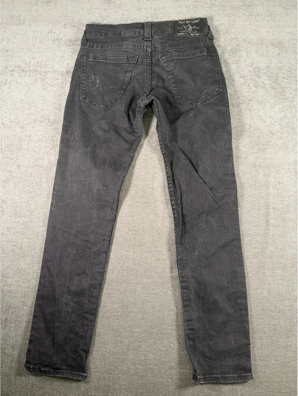 True Religion Geno Relaxed Slim Black Jeans Size 29